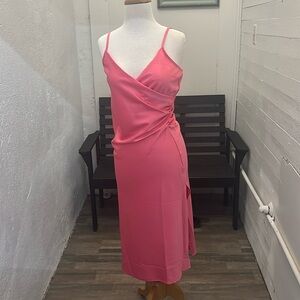 Glam‎ Satin Hot Pink Cocktail Party Dress Size Small NWT